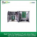 Rack Tower for Raspberry Pi and Jetson Nano 4 layer acrylic case with RGB fan for cluster and NAS