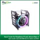 Rack Tower for Raspberry Pi and Jetson Nano 4 layer acrylic case with RGB fan for cluster and NAS