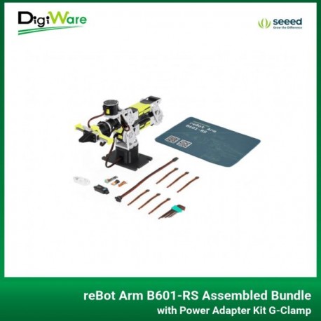reBot Arm B601-RS Assembled Bundle with Power Adapter Kit G-Clamp