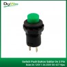 Switch Push Button Saklar On 2 Pin Bulat 3A 125V 1.5A 250V DS-427 Hijau