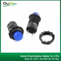 Switch Push Button Saklar On 2 Pin Bulat 3A 125V 1.5A 250V DS-427 Biru