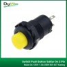 Switch Push Button Saklar On 2 Pin Bulat 3A 125V 1.5A 250V DS-427 Kuning