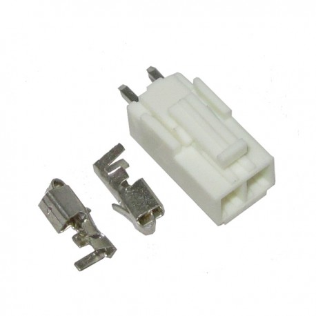 Konektor putih besar 2 pin lengkap /w clip