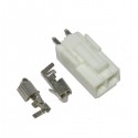 Konektor putih besar 2 pin lengkap /w clip