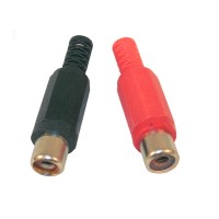 RCA Socket cable (plastik, merah & hitam)