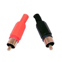 RCA Plug cable (plastik, merah & hitam)