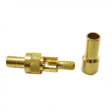 Male Straight Tin Plate SMB Connector for RG174 cable