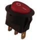 Rocker Switch Round 3 pin with SPST On Off Red LED 6A 220V