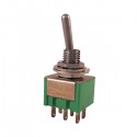 Toggle Switch DPDT 6 pin MTS-203 Hijau