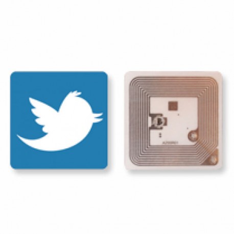Sticker Stiker NFC Tag Tweet Status 43x43 mm