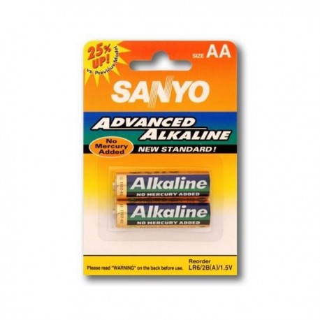 Battery alkaline AA size (2pc) Sanyo