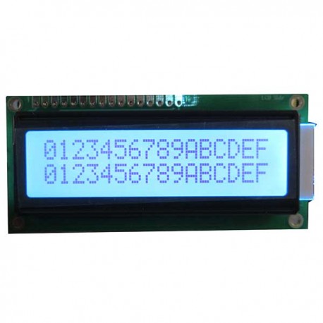 Character LCD 16x2, STN, Gray Background, White Backlight