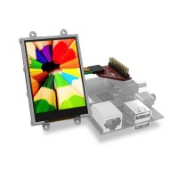 uLCD-32PTU-Pi - 3.2" LCD Pack for Raspberry Pi w/ Adaptor Shield + Cable