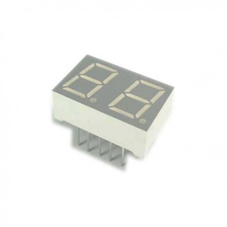 7 Segment Dual Digit 0.5&quot Red Super Bright Com Anoda