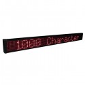Moving Sign 144x10cm, 16 char, warna merah, PC &amp Keyboard