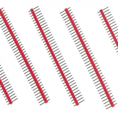 40 Pin Headers - Straight (Red)