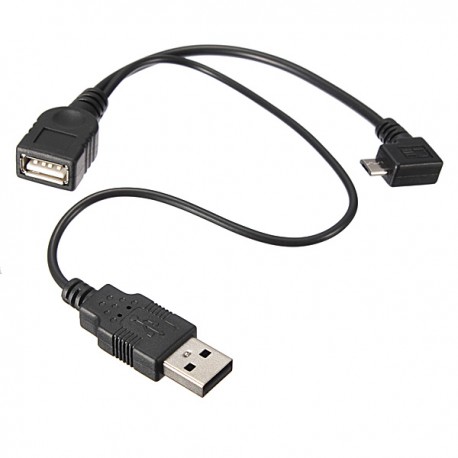 OTG Y Micro USB to USB Male and Female - Hitam