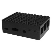 Pi-Blox Enclosure for the Raspberry Pi B+ or Pi 2 Uk. (L) 88.8mm × (W) 64.5mm × (H) 30.5mm, Black (CBPIBLOX-BLK)