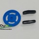 Plastic Wheel for Gear Motor Blue with 2pcs Rubber Traction Band