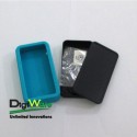 Plastic Case Black Cyan 45x12x90mm with Battery Compartment
