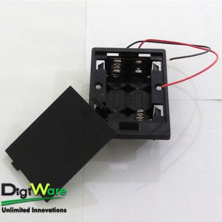 Project Box Enclosure Plastic Battery Box w/ Lead wire for AAx2
