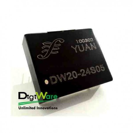 DC-DC Converter Wide Input Isolated, Regulated Output DW20-24S05