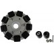 100mm Double Aluminium Omni Wheel /W Bearing Rollers
