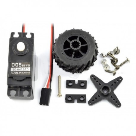 Continuous rotation servo and wheel