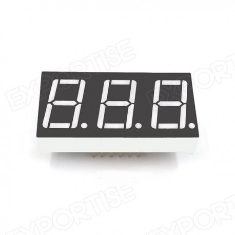 7 segment 3 digit 0.56&quot Ultra Bright Green Com Cathoda