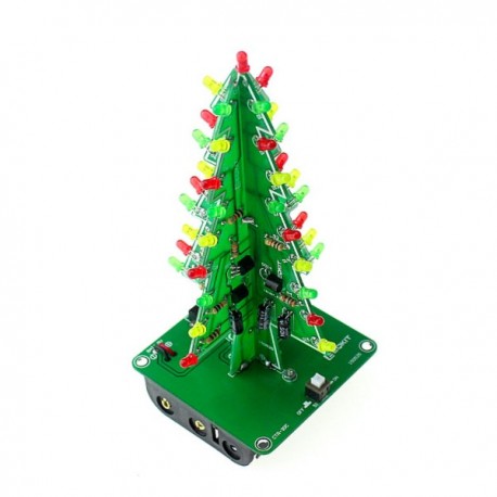 Christmas Tree LED Flash Kit 3D DIY Electronic Learning Kit