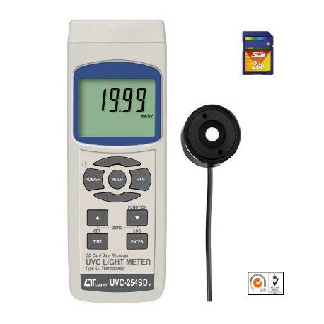  Lutron UVC-254SD UVC Light Meter SD Card Real Time Recorder