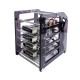 Rack Tower for Raspberry Pi & Jetson Nano 4 layer acrylic case with RGB fan for cluster and NAS