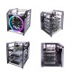 Rack Tower for Raspberry Pi & Jetson Nano 4 layer acrylic case with RGB fan for cluster and NAS