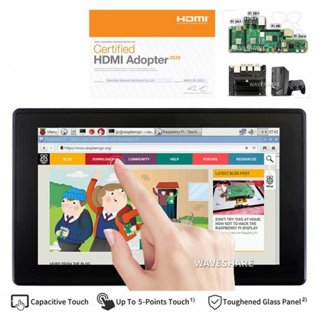 7inch Capacitive Touch Screen LCD with Case 1024×600 HDMI IPS Various Systems Support