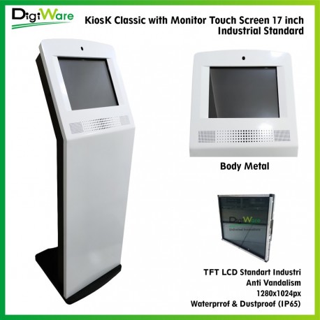 KiosK Classic with Monitor Touch Screen 17 inch Industrial Standard