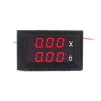 Digital Voltmeter Amperemeter DC 0 -100V 1A LED 1.7"