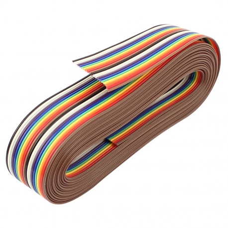 Flat Rainbow Ribbon Cable 20P (per meter)